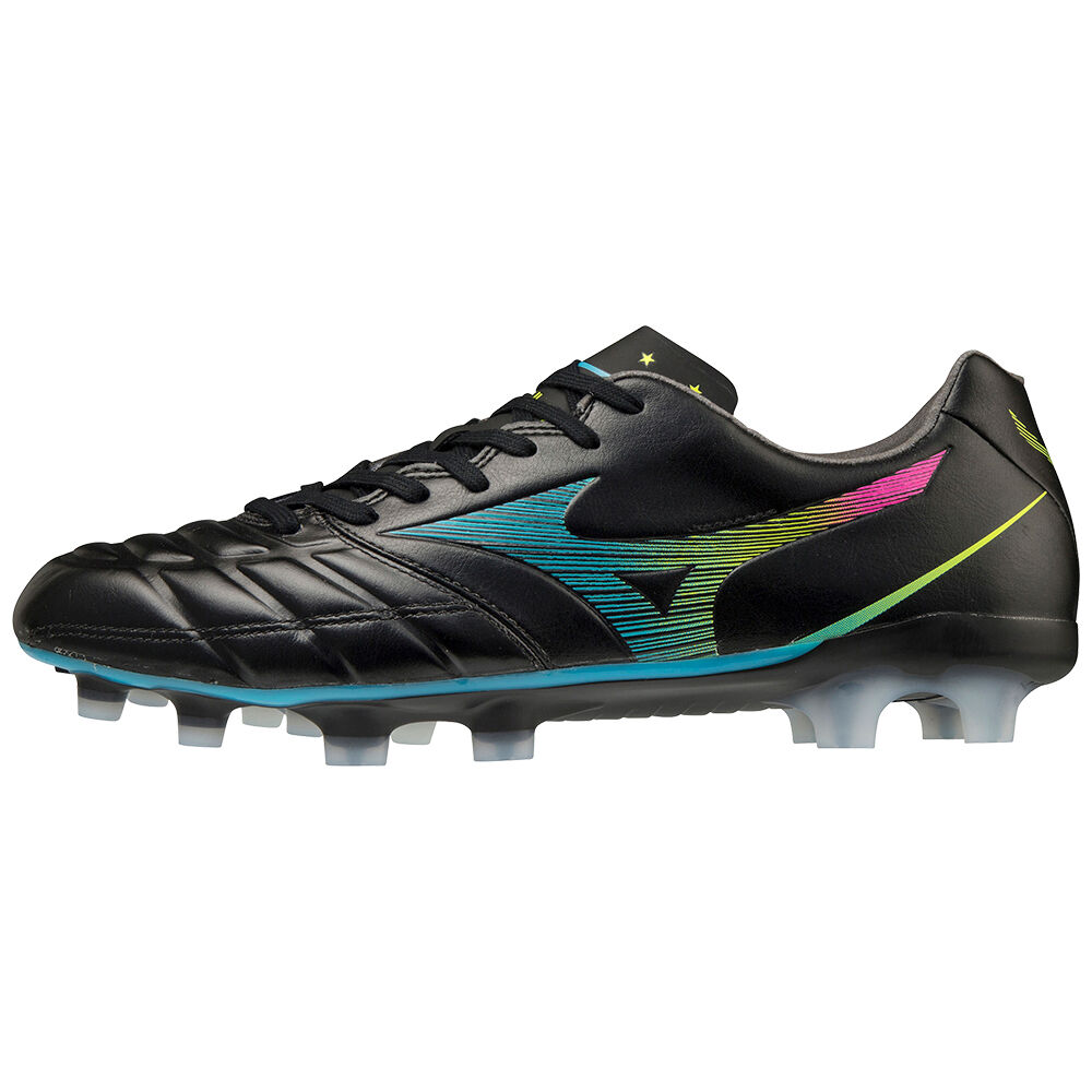 Botas de Futbol Mizuno Rebula Cup Elite Hombre Negras/Azules Turquesa España XRPZ-24697